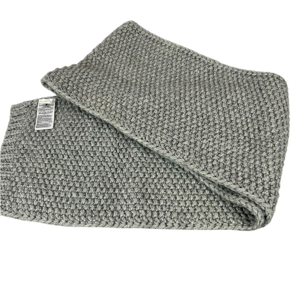 GAP Gray Wool Alpaca Blend Knit Scarf - Picture 1 of 6